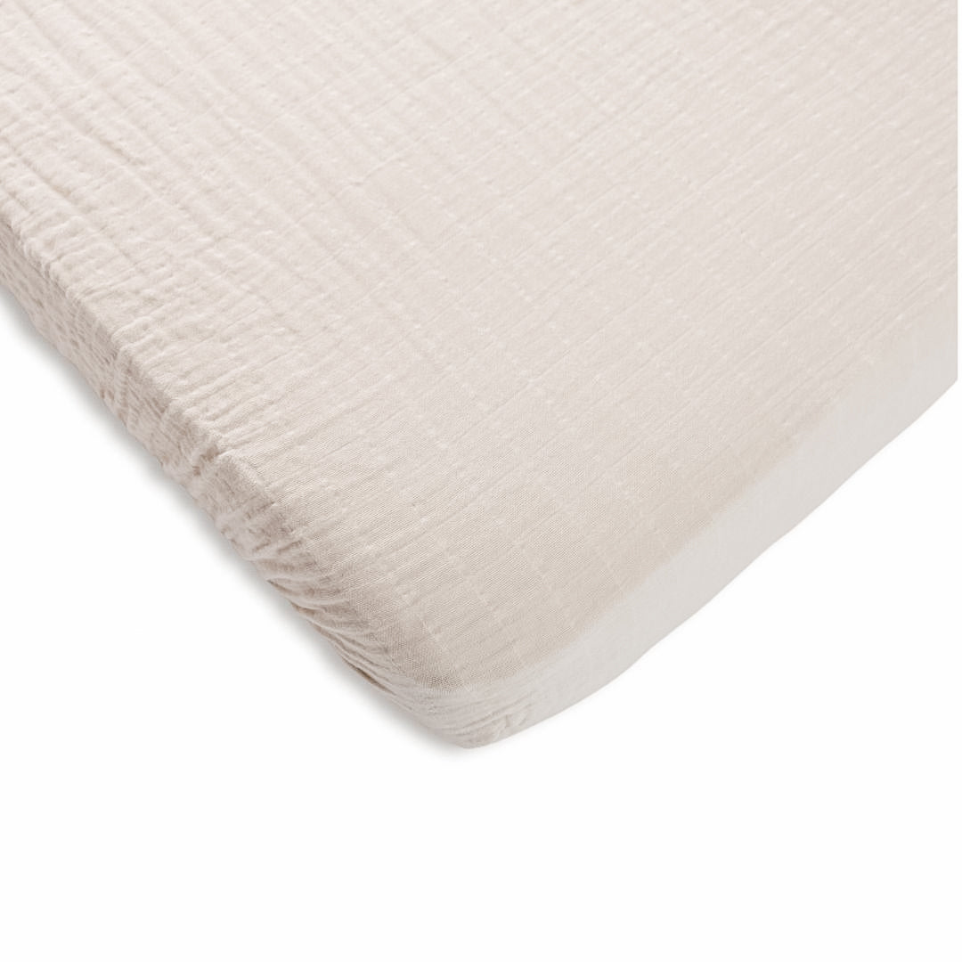 Organic Cotton Muslin Crib Fitted Sheets - Ivory