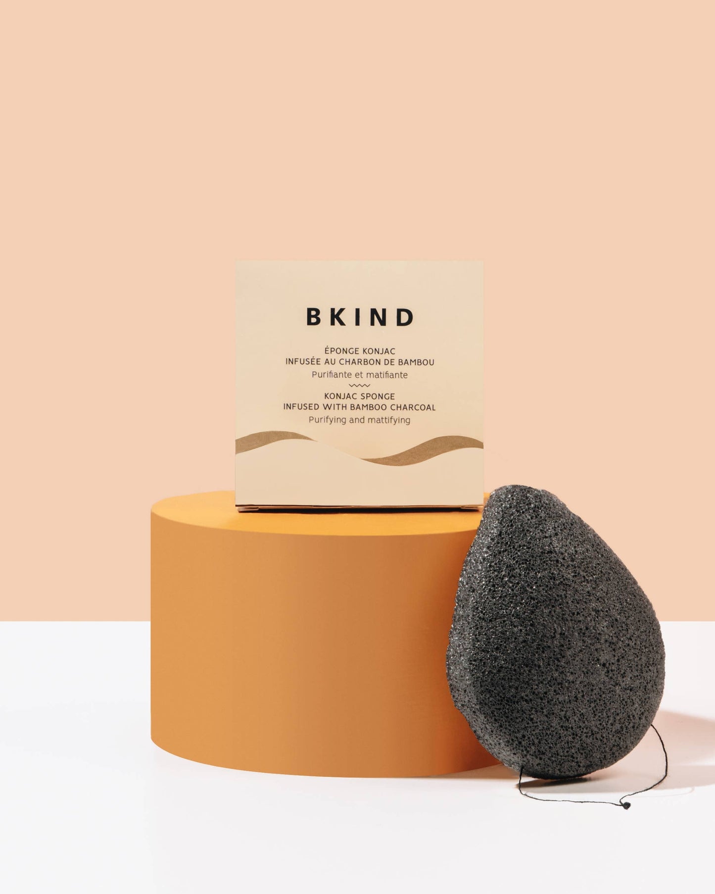 BKIND - Konjac Facial Sponge - Bamboo Charcoal