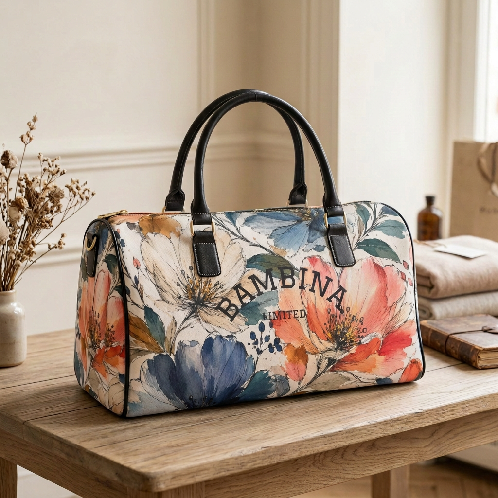 The Bespoke Bambina | Botanical Hues | Faux Leather Travel Bag