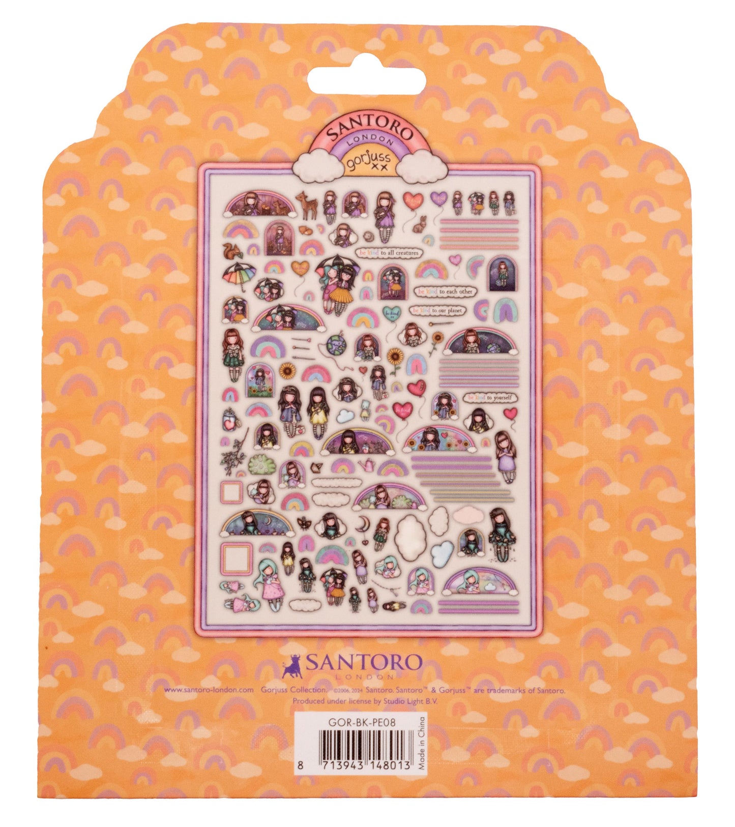 Santoro London| Gorjuss Be Kind | Cut Out Embellishments 148 PC