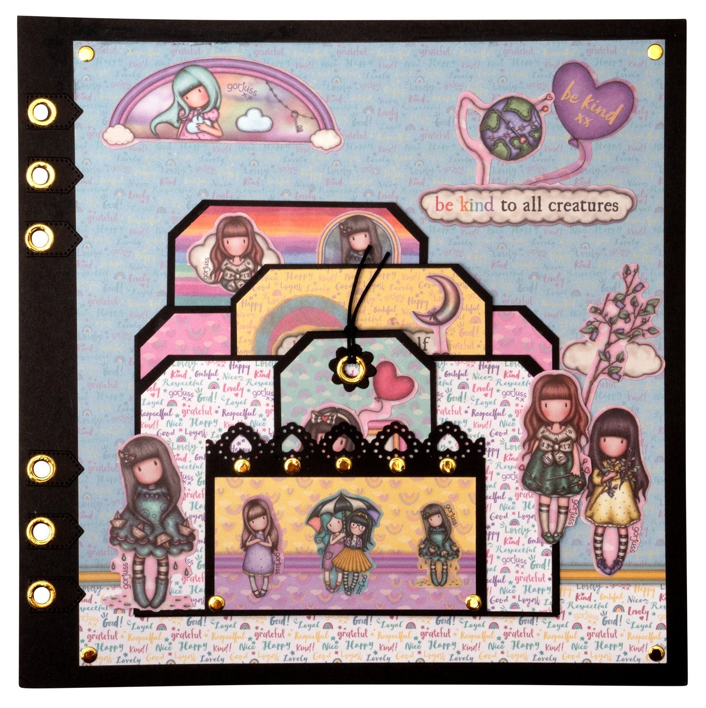 Santoro London | Gorjuss  Be Kind | Paper Pad 18 Designs