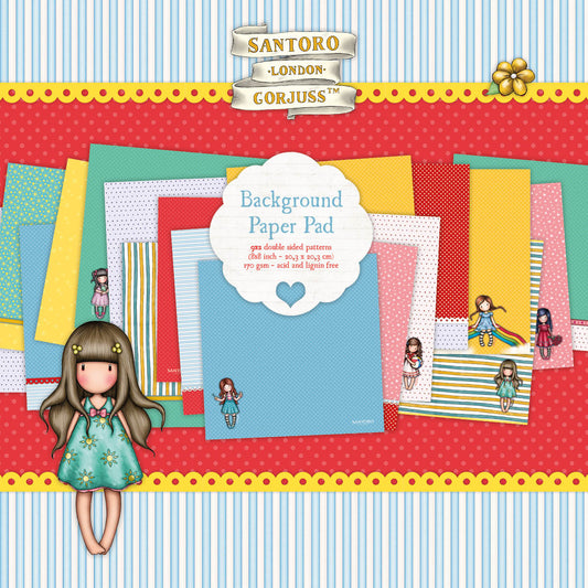 Design Paper Pad Double-Sided, 18 Designs Gorjuss  Santoro London Essentials 18 SH