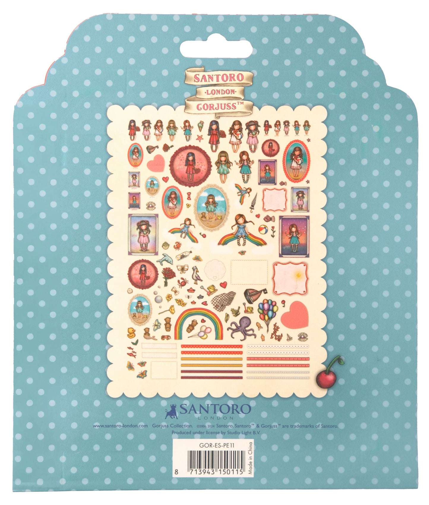 Paper Elements Cut Out Embellishments |Gorjuss| Santoro London Essentials 142 PC