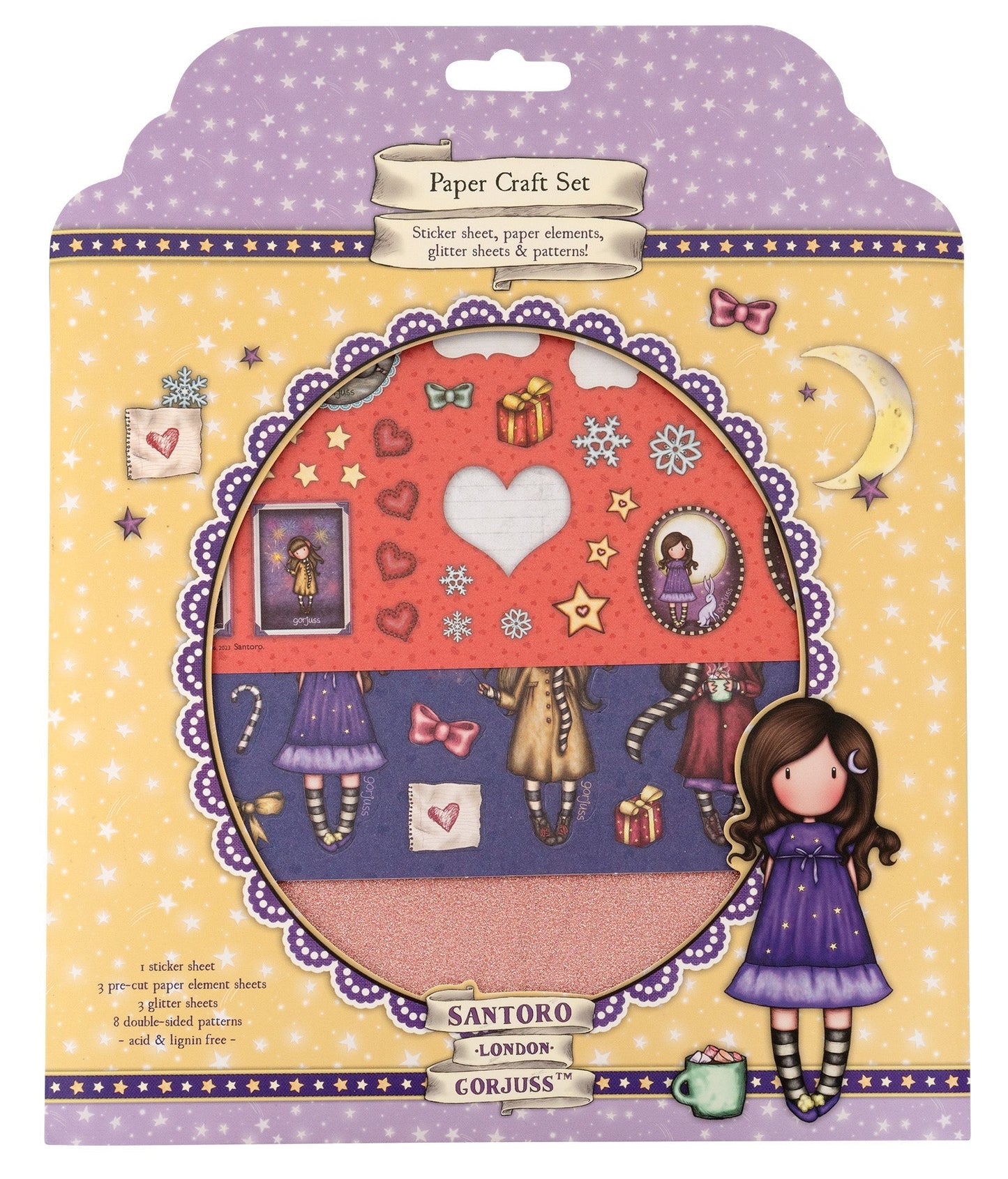 Santoro London | Gorjuss | Stickers & Glitter Essentials 15 Sheets