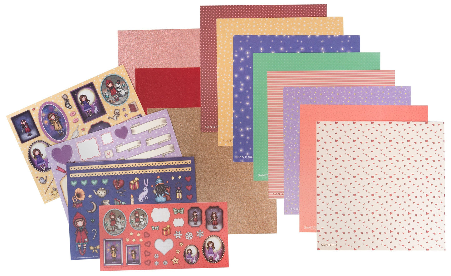 Santoro London | Gorjuss | Stickers & Glitter Essentials 15 Sheets