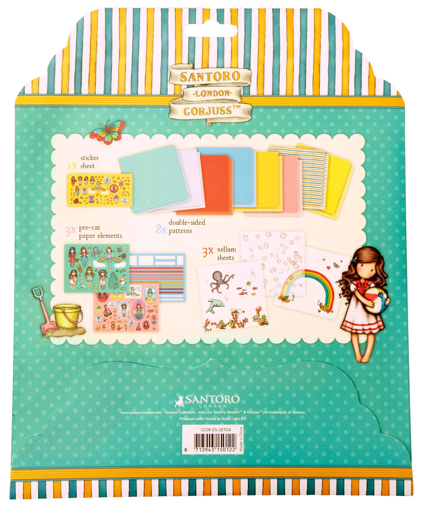 Santoro London | Gorjuss | Stickers & Vellum Essentials 15 Sheets