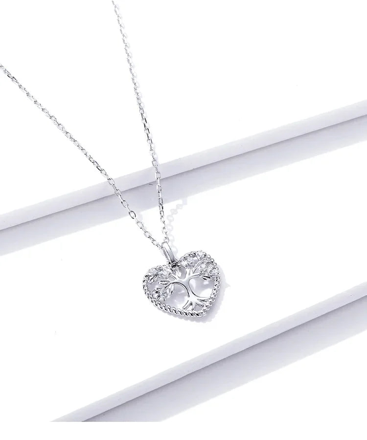 Heart of Nature Sterling Silver Tree of Life Pendant Necklace