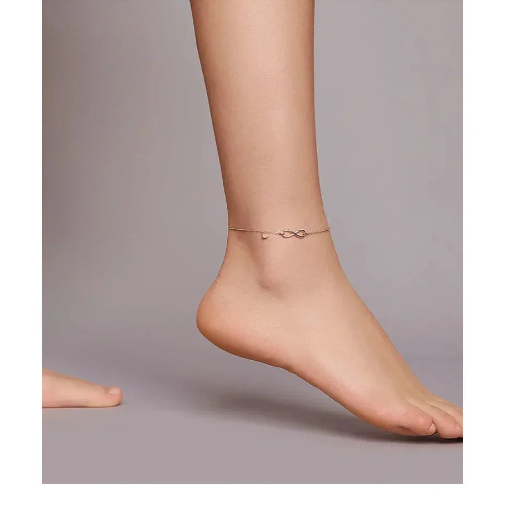 The Endless Summer 925 Sterling Silver Infinity Anklet