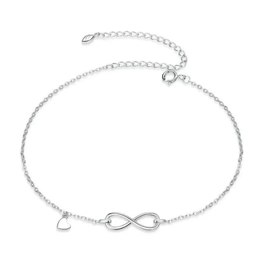 The Endless Summer 925 Sterling Silver Infinity Anklet