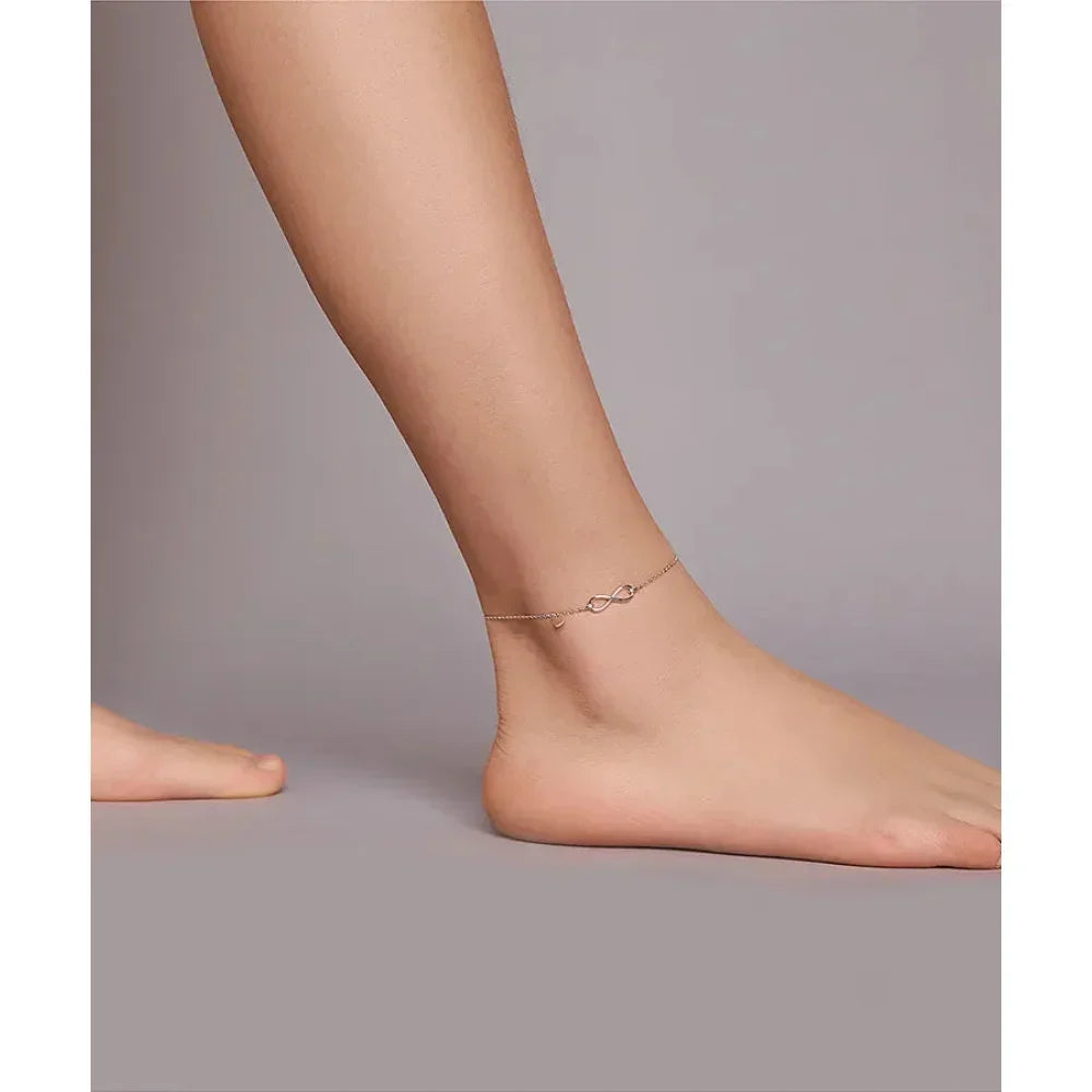 The Endless Summer 925 Sterling Silver Infinity Anklet
