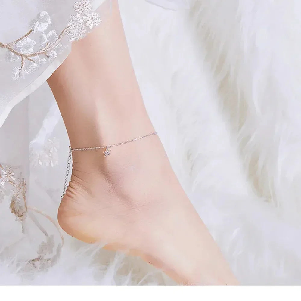 The Celestial 925 Sterling Silver Star Anklet