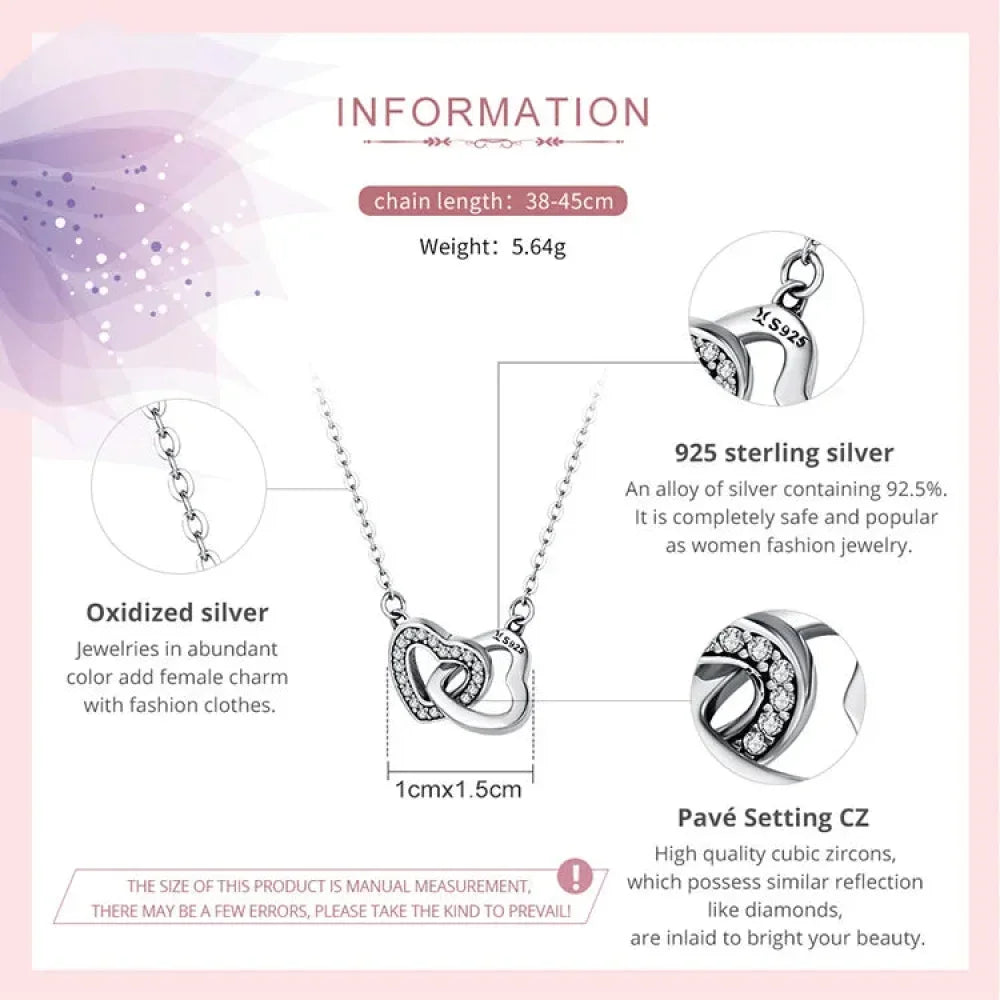 925 Sterling Silver Heart Pendant Necklace - Perfect Valentine'S Day Gift