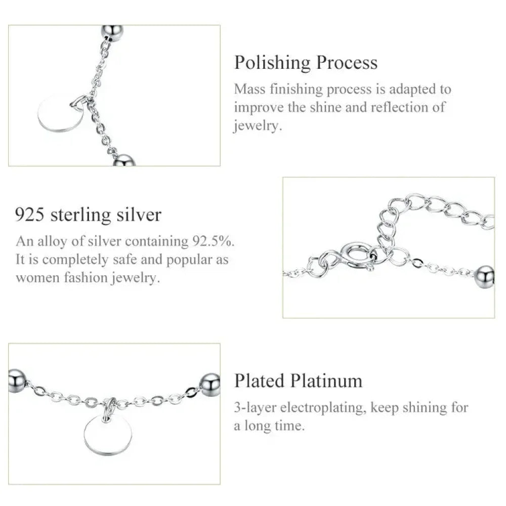 The Modern Geometric 925 Sterling Silver Anklet