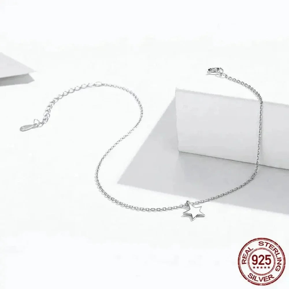 The Celestial 925 Sterling Silver Star Anklet