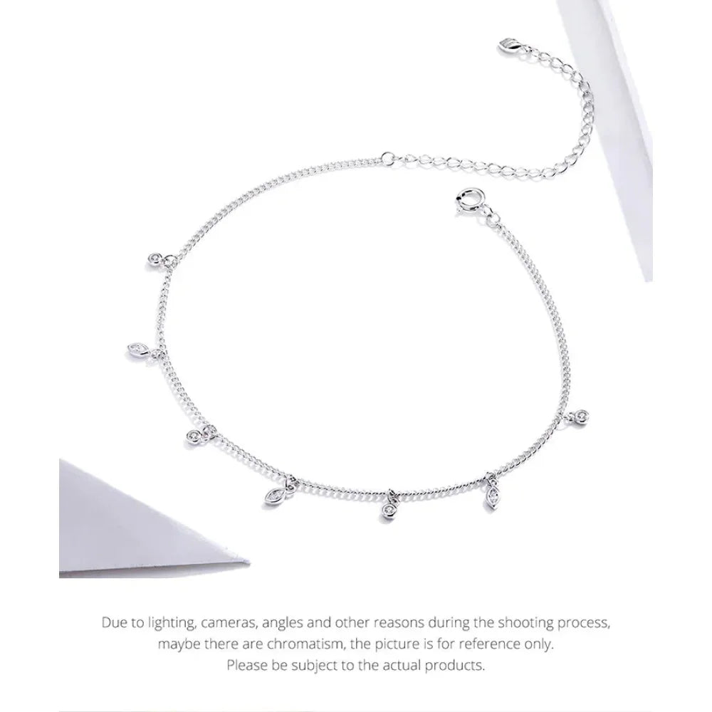 The Minimalist 925 Sterling Silver Tassel Anklet