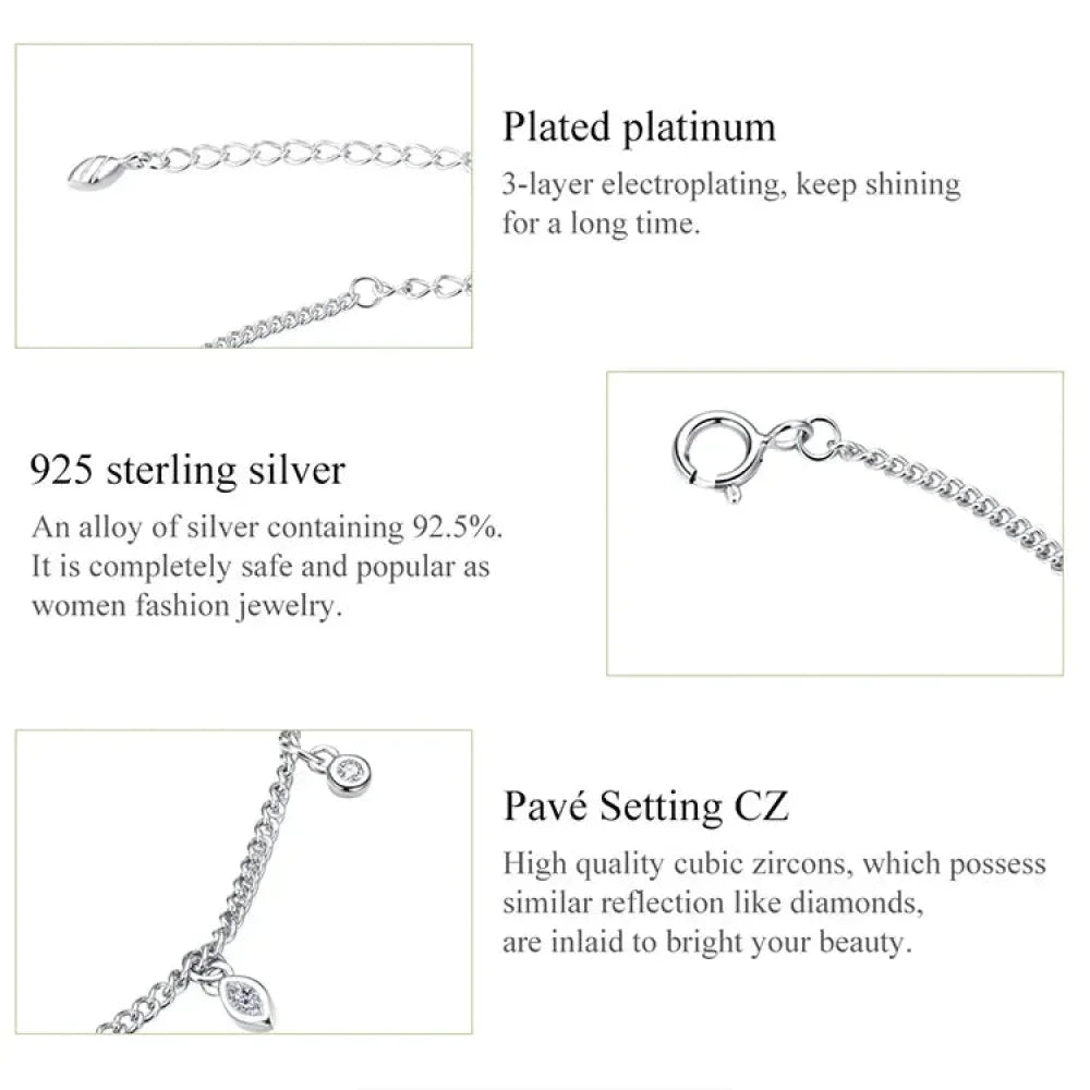 The Minimalist 925 Sterling Silver Tassel Anklet