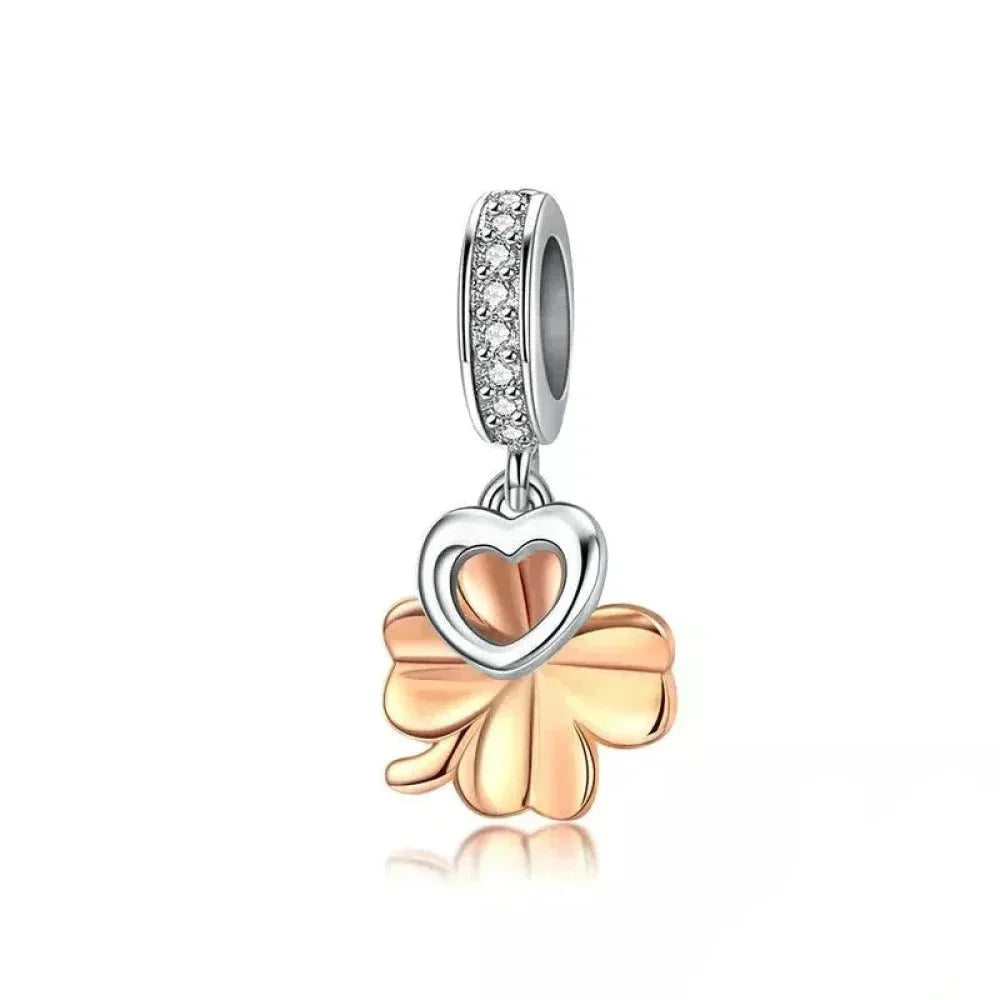 925 Sterling Silver Gardon Lucky Clover Charm - Scc1238