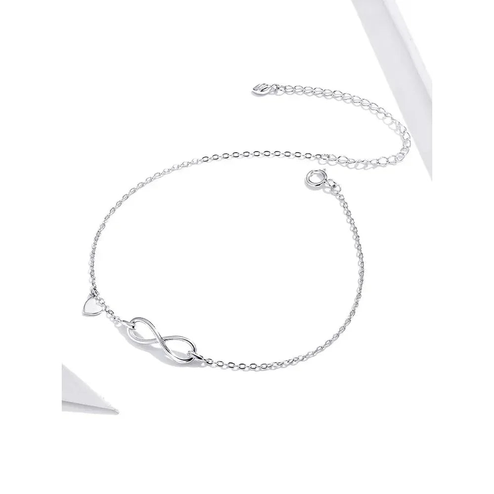 The Endless Summer 925 Sterling Silver Infinity Anklet