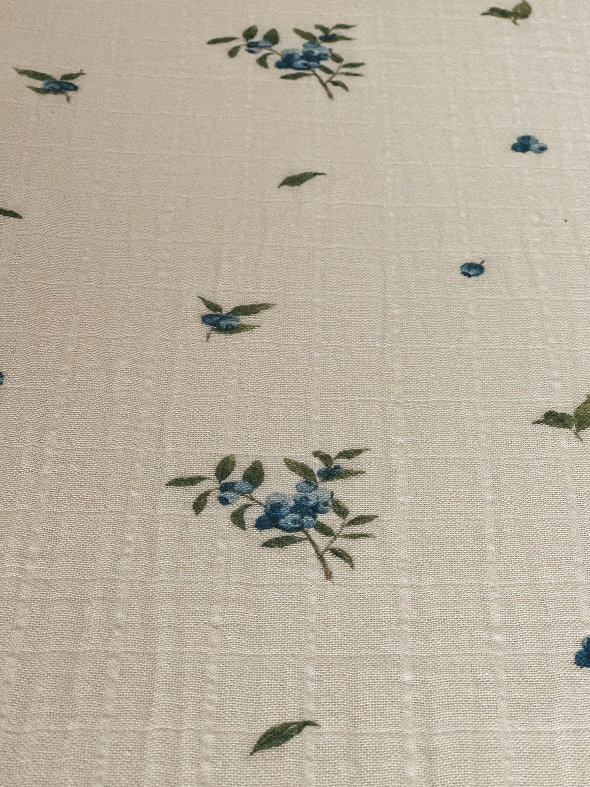 Organic Cotton Muslin Crib Fitted Sheets - Blueberry