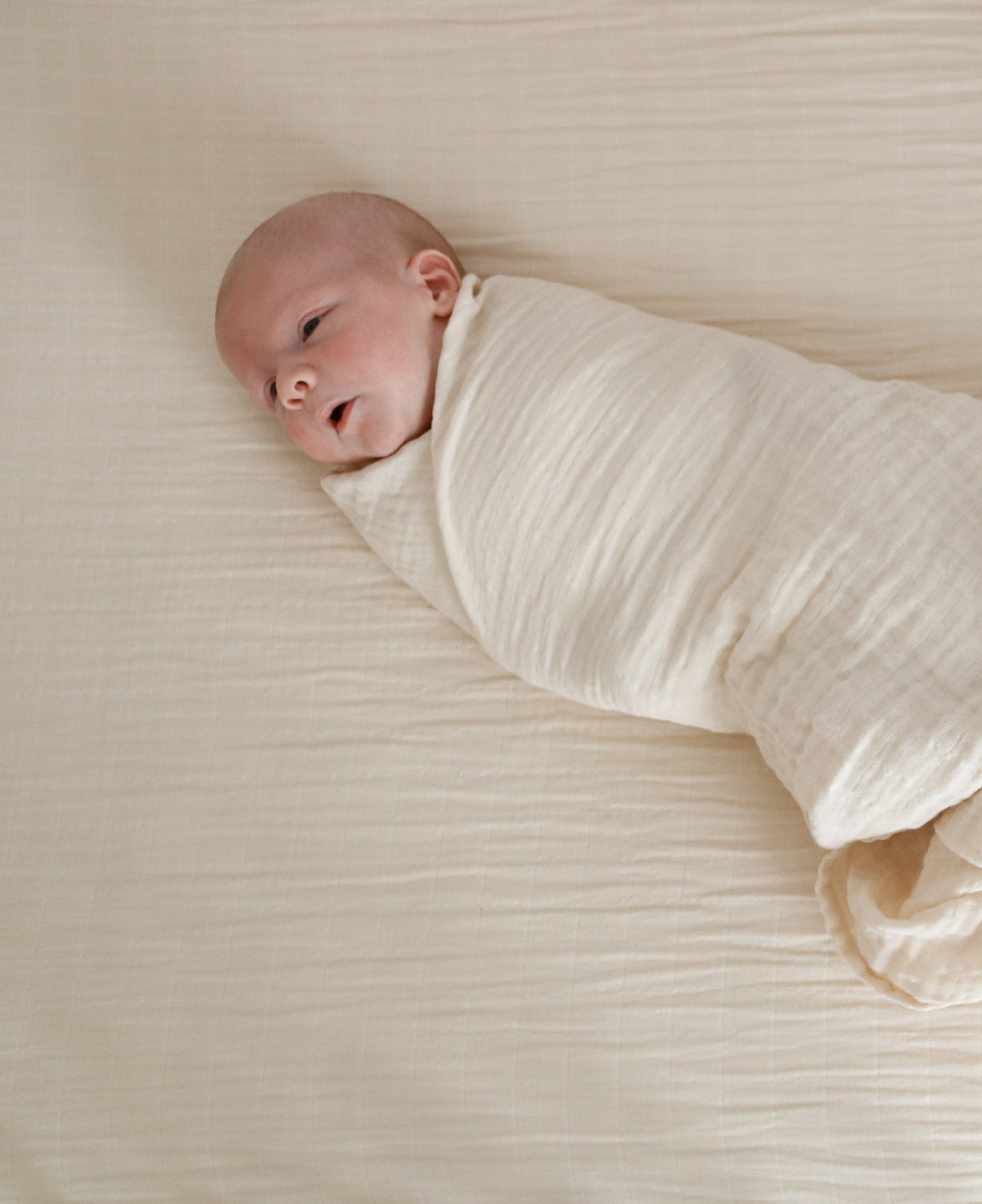 Organic Cotton Muslin Crib Fitted Sheets - Ivory
