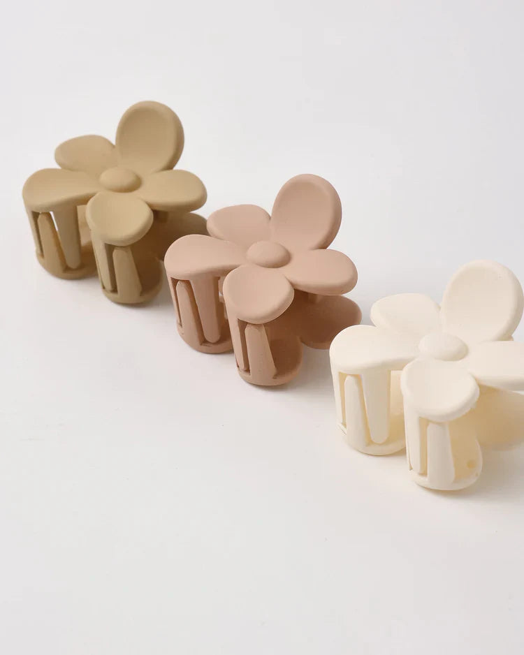 Flower Clip Set | Butterscotch, Blush,  Ivory | Rylee & Cru