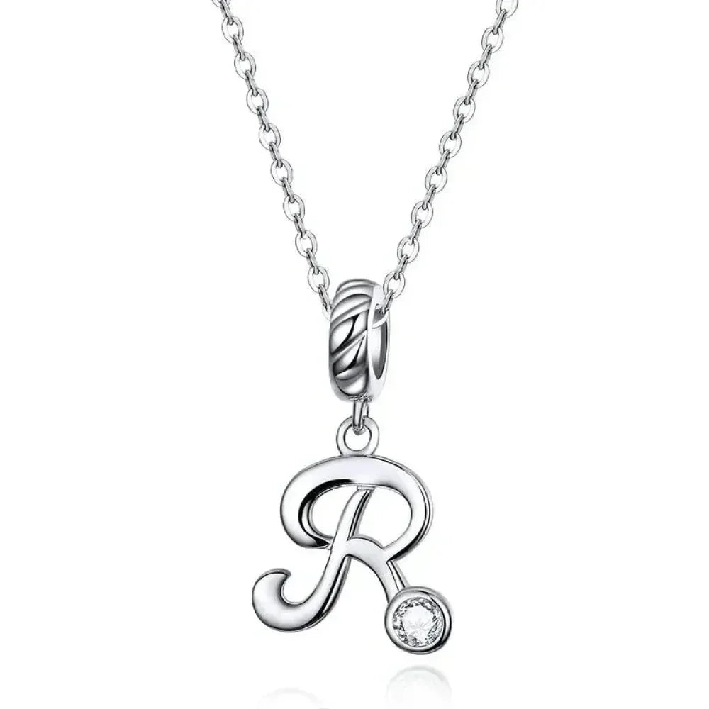 Classic 925 Sterling Silver Initial Necklace