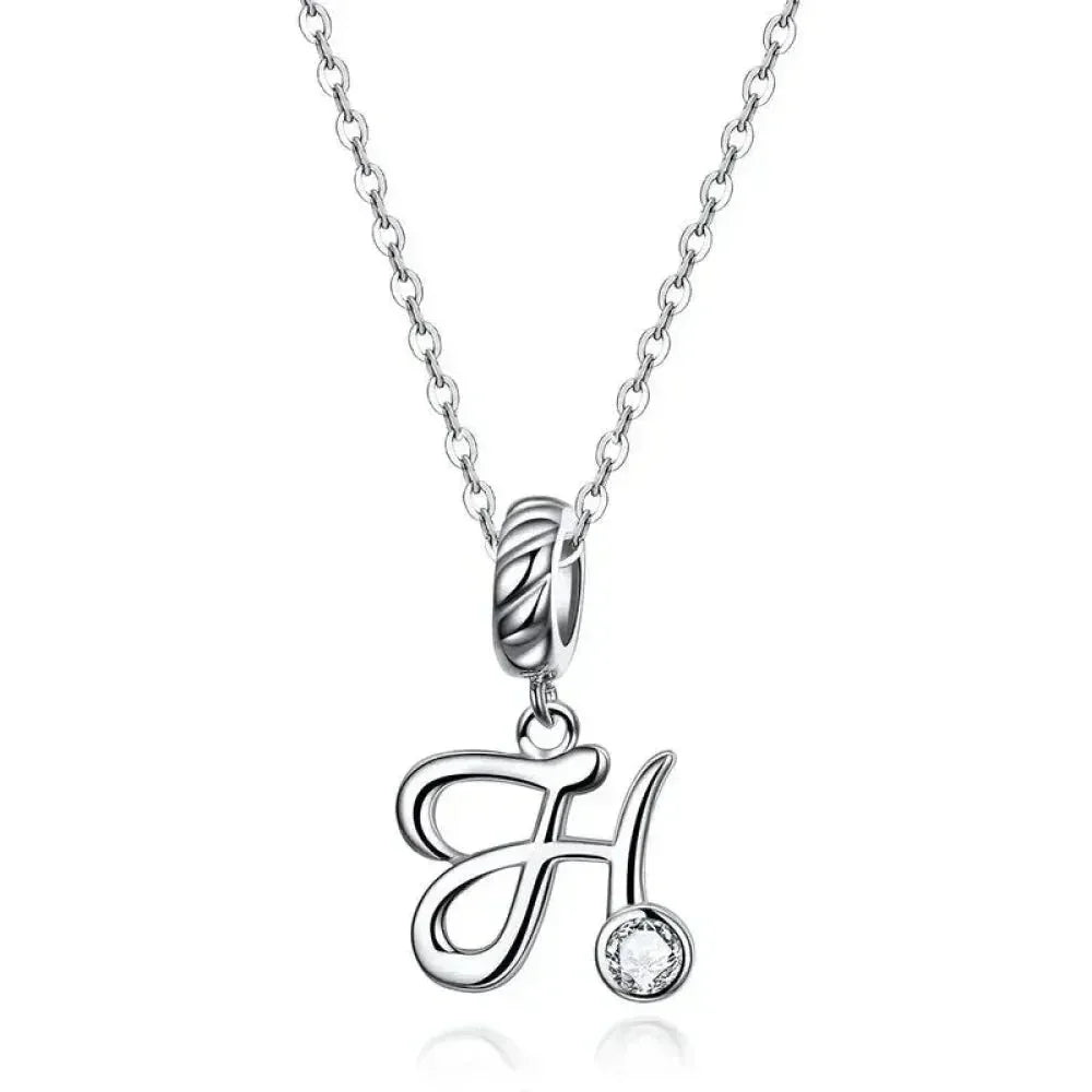Classic 925 Sterling Silver Initial Necklace