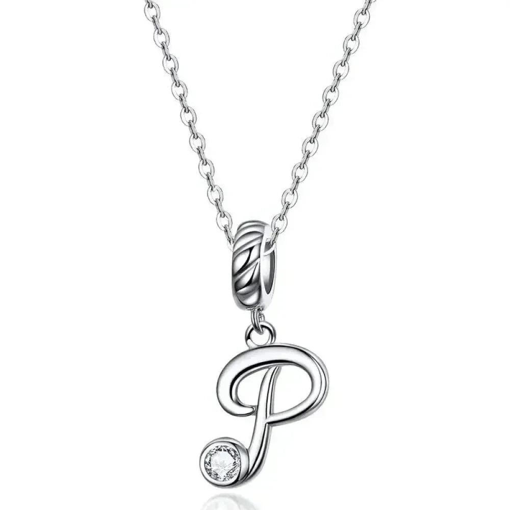 Classic 925 Sterling Silver Initial Necklace
