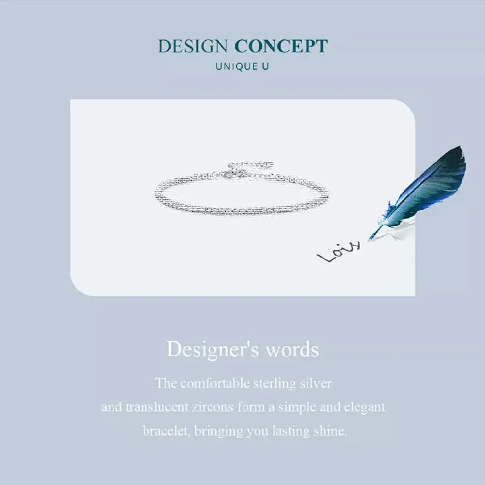 925 Sterling Silver CZ Tennis Bracelet