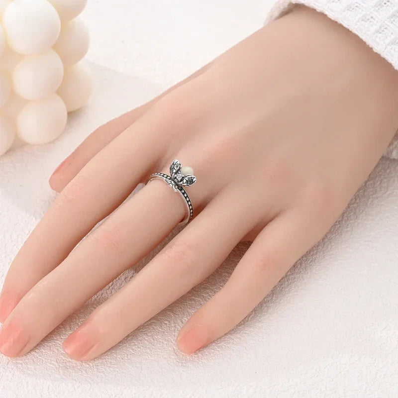 925 Sterling Silver Luminous Firefly Ring