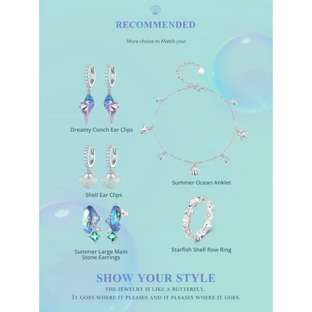 The Tropical Opal Sea Star & Shell Anklet