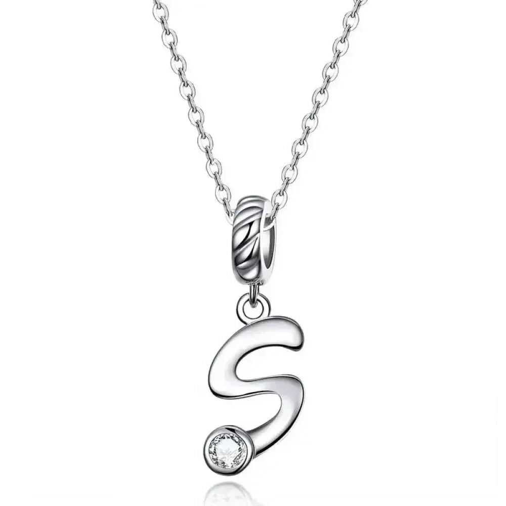 Classic 925 Sterling Silver Initial Necklace