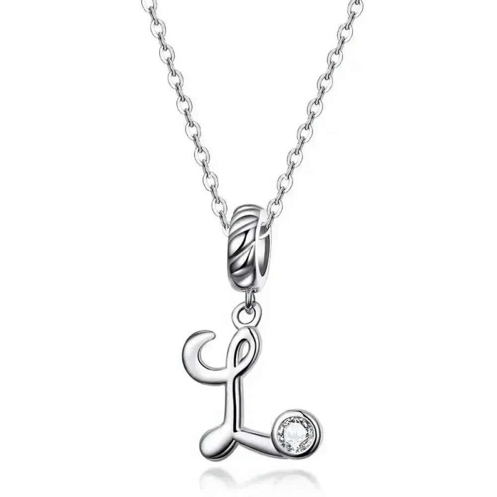 Classic 925 Sterling Silver Initial Necklace