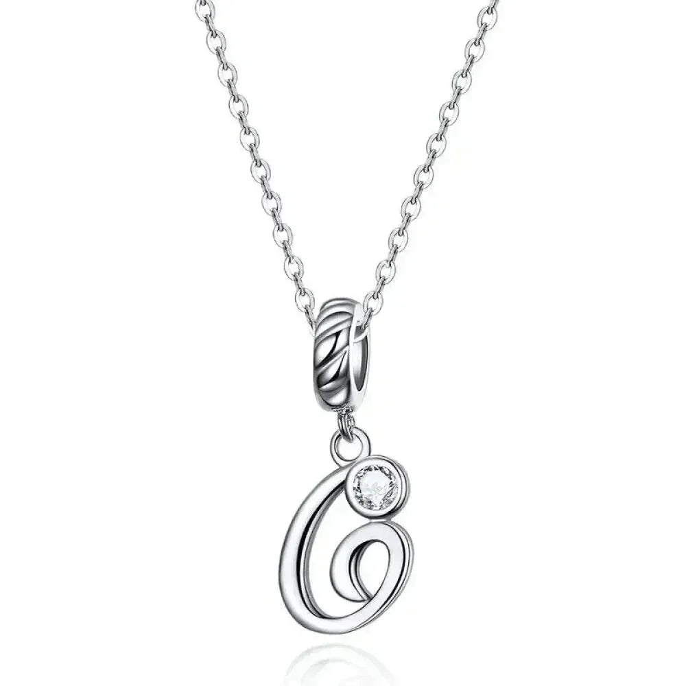 Classic 925 Sterling Silver Initial Necklace