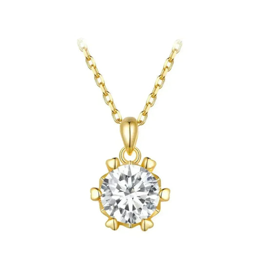 Stunning 1 Carat Moissanite Pendant Necklace | 925 Sterling Silver | Wedding & Bridal Fine Jewelry