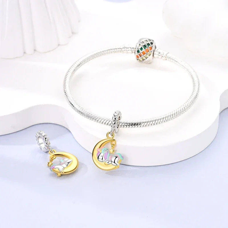 Dreamy Unicorn Sterling Silver Charm