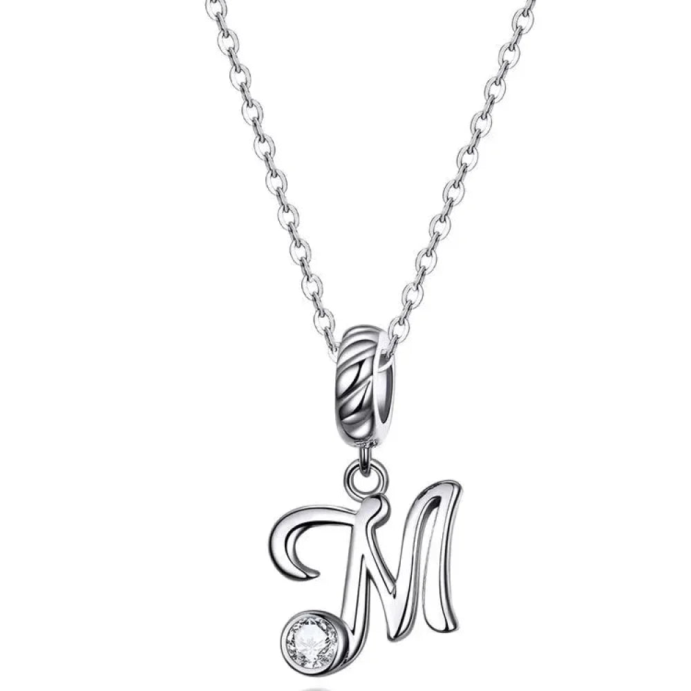 Classic 925 Sterling Silver Initial Necklace
