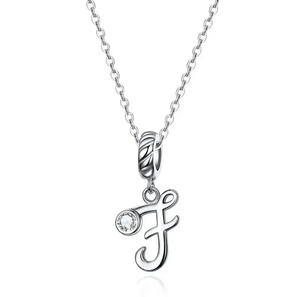 Classic 925 Sterling Silver Initial Necklace