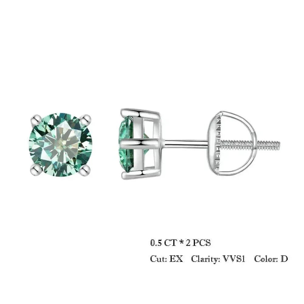 Breathtaking Moissanite Heart Stud Earrings | 925 Sterling Silver