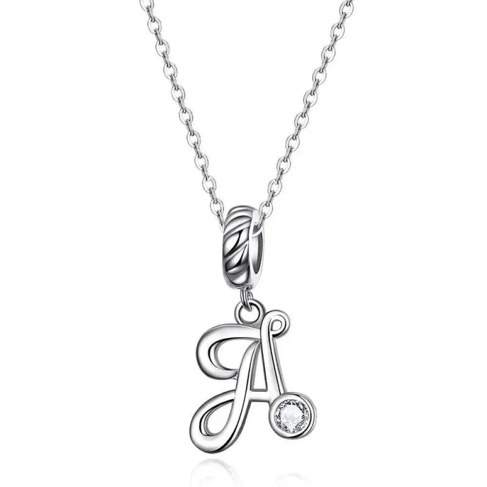 Classic 925 Sterling Silver Initial Necklace