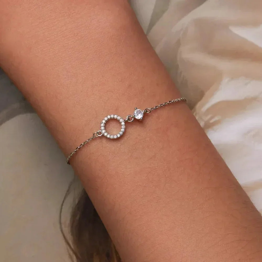 925 Sterling Silver Ring Chain Bracelet