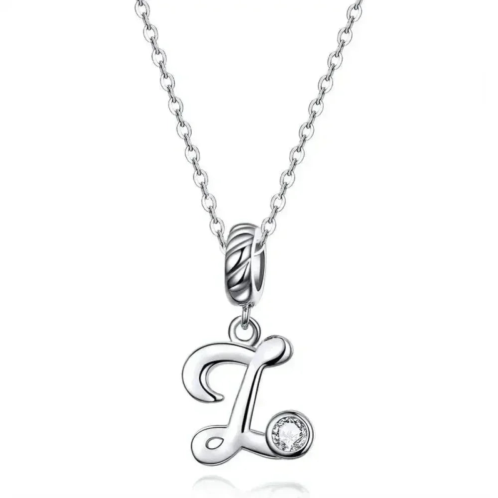 Classic 925 Sterling Silver Initial Necklace