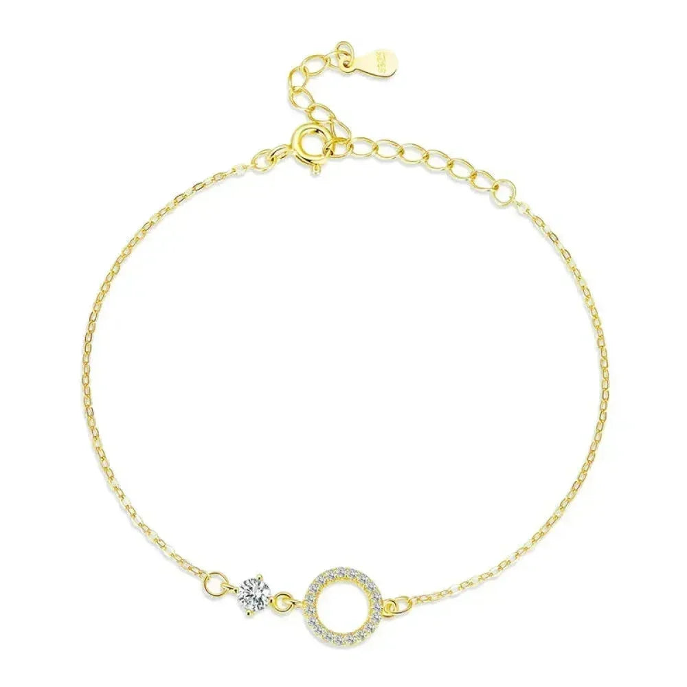 925 Sterling Silver Ring Chain Bracelet