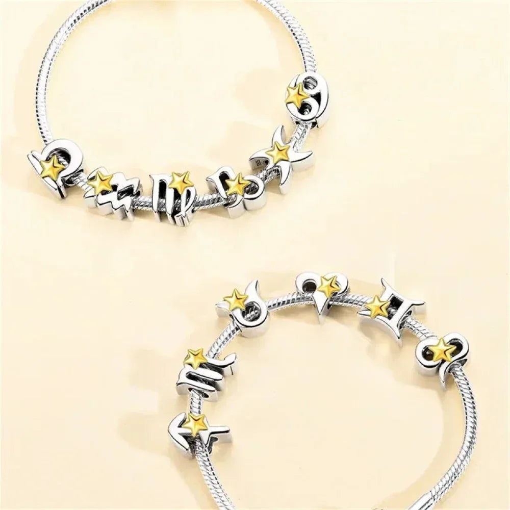 Delicate 925 Silver Zodiac Charm: Personalize Your Bracelet With Your Constellation
