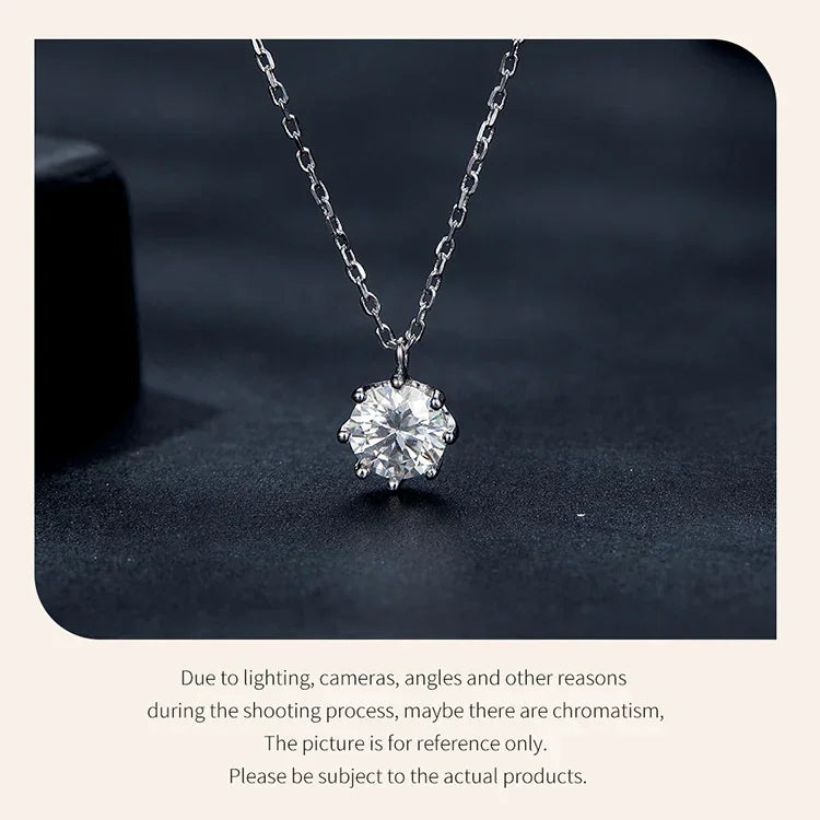 Dazzling 0.8ct Moissanite Sterling Silver Pendant Necklace