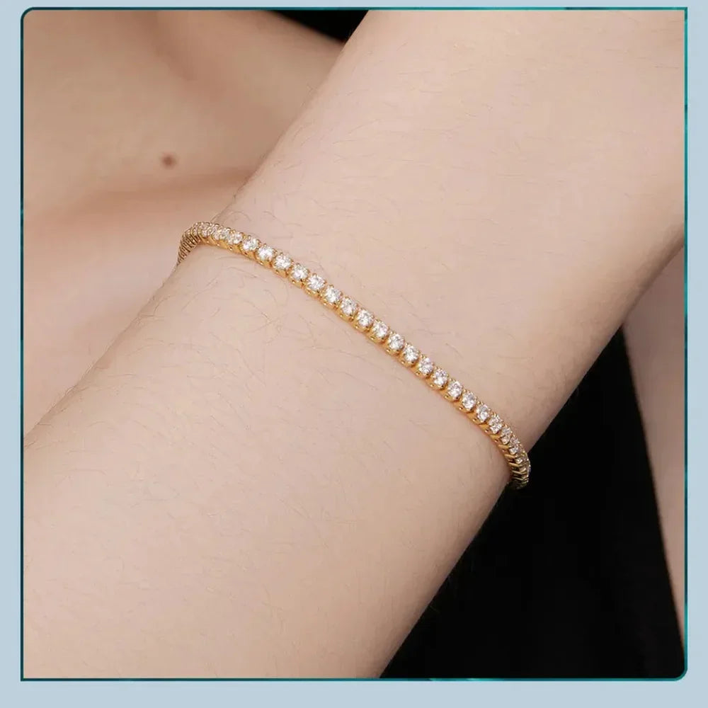 925 Sterling Silver CZ Tennis Bracelet