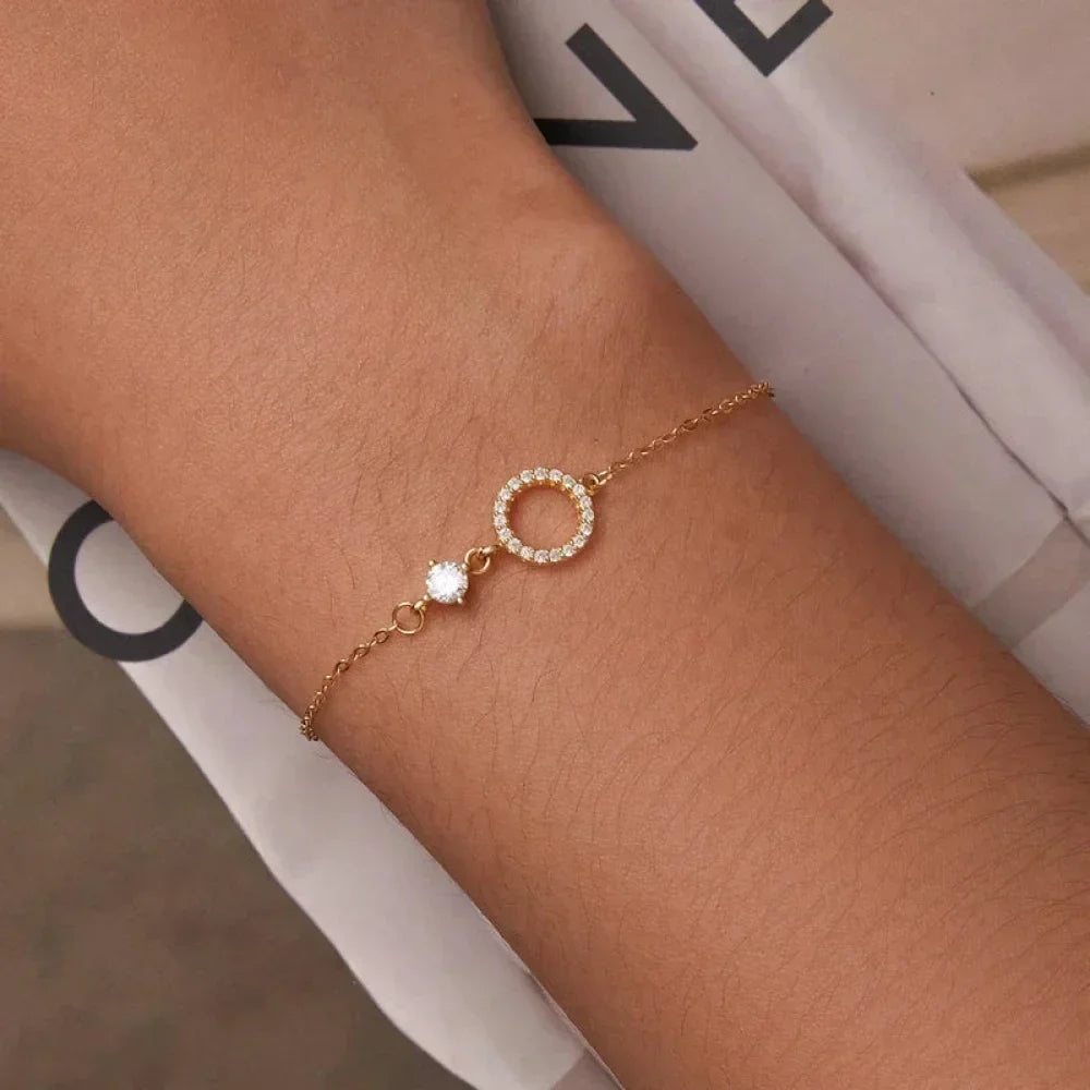 925 Sterling Silver Ring Chain Bracelet