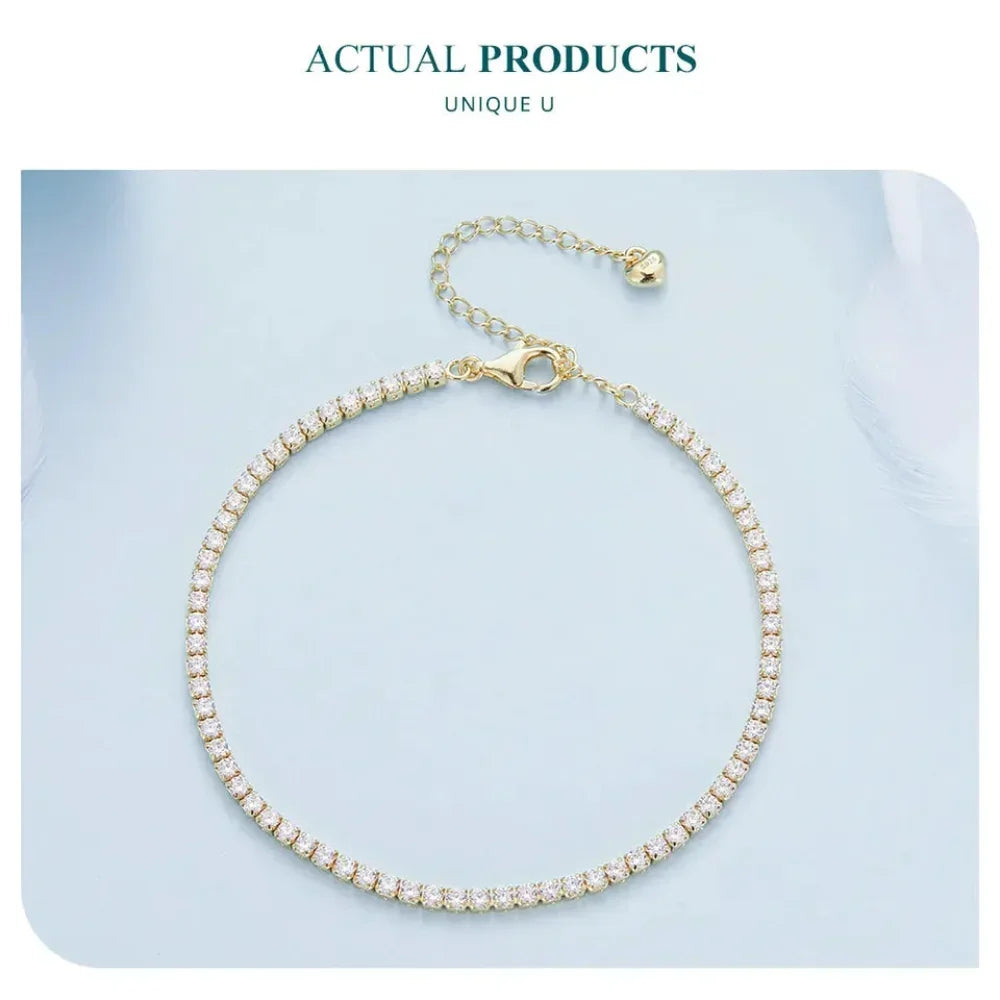 925 Sterling Silver CZ Tennis Bracelet