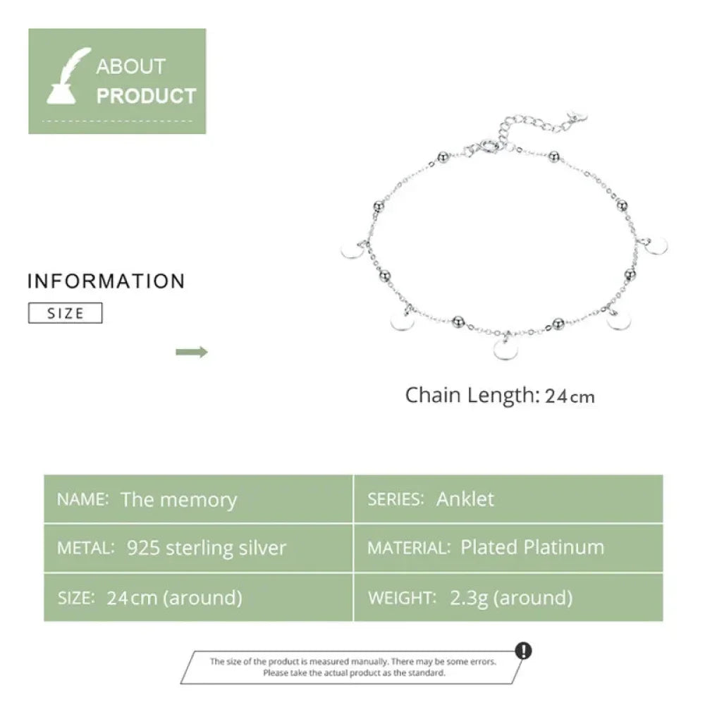 The Modern Geometric 925 Sterling Silver Anklet