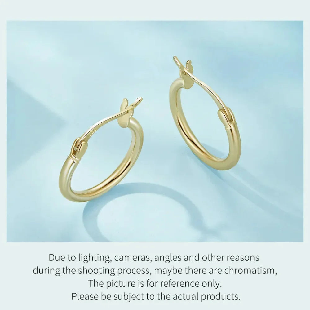 14K White Gold Plated 925 Sterling Silver Hoop Earrings | Hypoallergenic 24mm Hoops